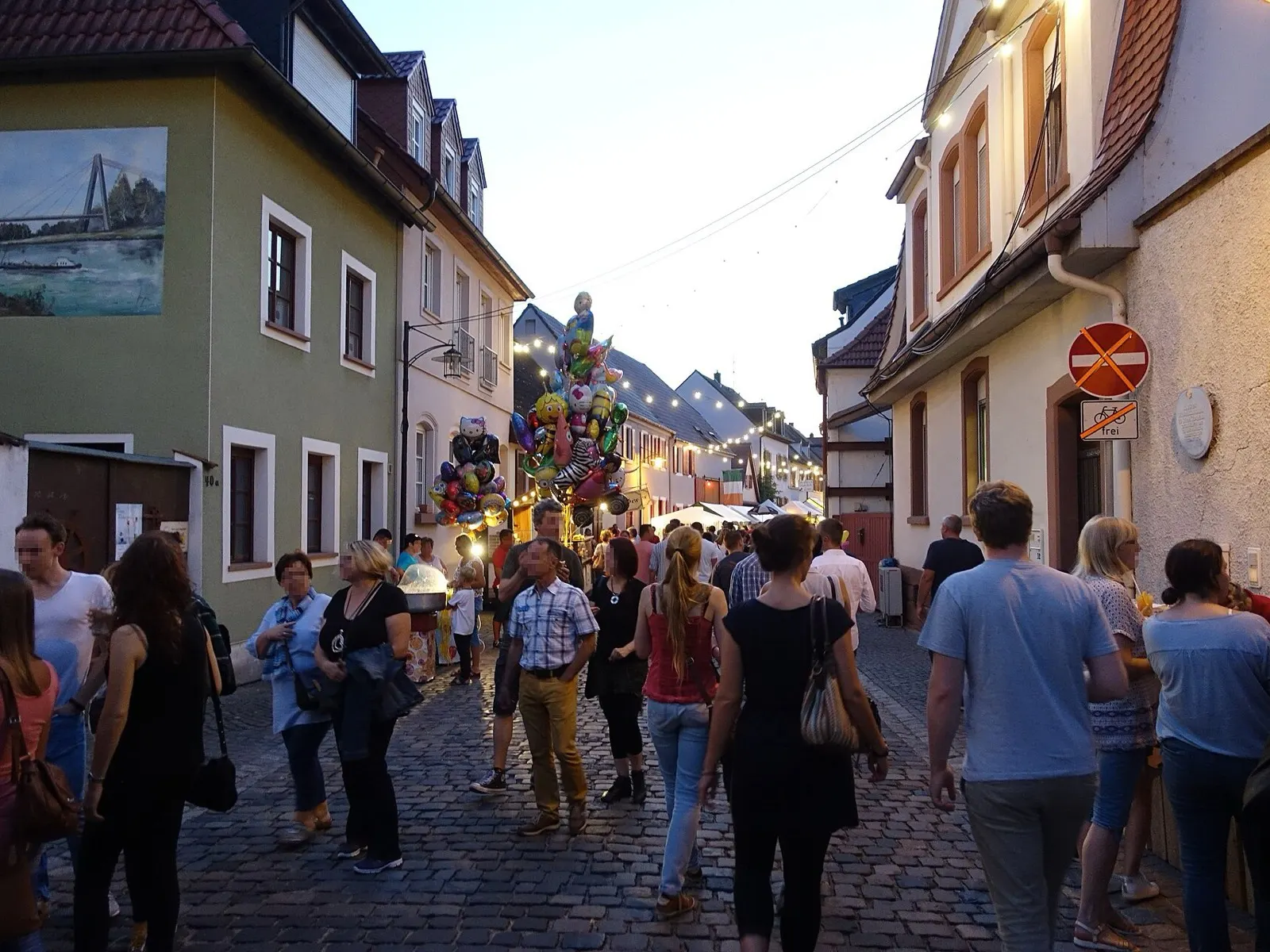 Hasenpfuhl in Speyer beim Altstadtfest, historisches Fischerquartier am ehemaligen Fischertor