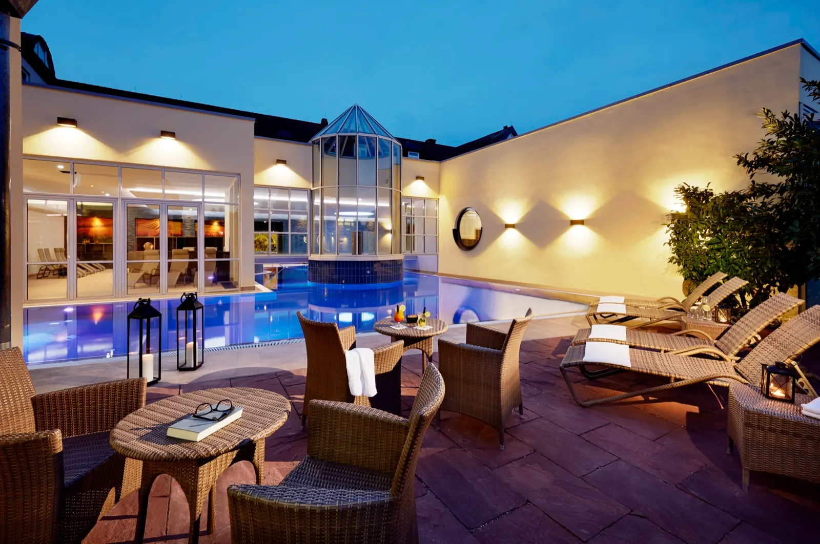Lindner Hotel & Spa Binshof in Speyer, Außenansicht des Wellness-Resorts