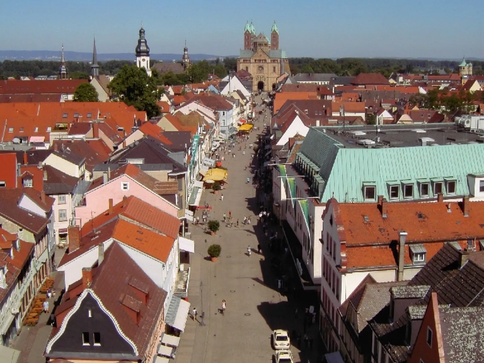 Maximilianstraße in Speyer, Blickachse zum Dom